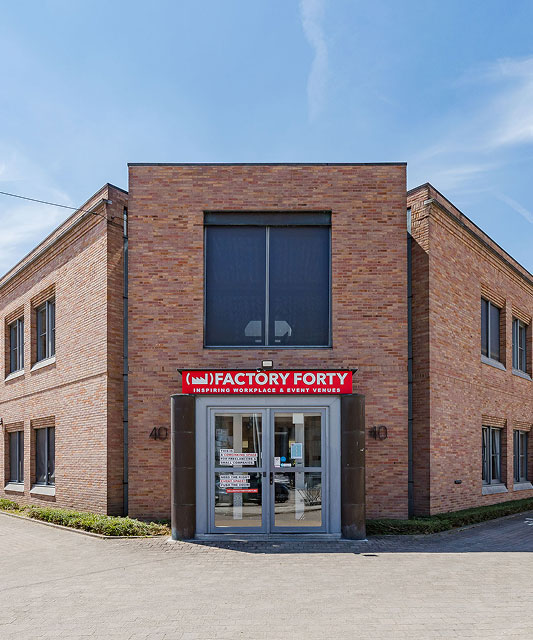 building made of bricks of factory forty